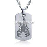 Hiphop Fashion Jewelry Men's 316L Stainless Steel Scorpion Pendant Necklace thumbnail-1