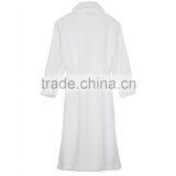 Pure White Adult Luxury Flannel Bathrobe thumbnail-3