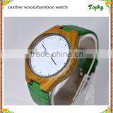 Trade Assurance Bamboo Wooden Watches 2016 New Products Men's With Genuine Leather Band Luxury thumbnail-5