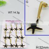 Wholesale Fashion Gold Plated Starfish Shape Fashion Earring thumbnail-1