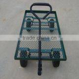 Flat Bed Mesh Deck Garden Wagon With 10inch Tires thumbnail-3