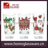 Printing Glass Tumbler With Strawberry Pattern/Water Glass Set thumbnail-1