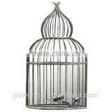 POWERLON Ornate Birdcage Iron Garden Mirror Totally Unique Outdoor Decoration thumbnail-1