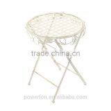 POWERLON Antirust Metal Garden Plant Stand 3/S Set Outdoor Decoration Antique White thumbnail-4