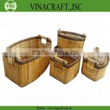 Bamboo laundry basket with handles for hot sales