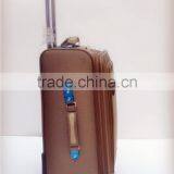 Twill Double-color Brown and Black 4pcs Luggage Set thumbnail-3