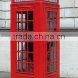 Botou Hengsheng Supplied High Quality London Telephone Booth for Sale / Red Antique Telephone Booth With Glass Steel HS-B-13 thumbnail-1