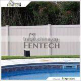 Fentech White Flat-Top Full Privacy Vinyl Fence