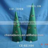 Novely Snowman and Tree With Candle Holder-Ceramic Christmas Items thumbnail-1