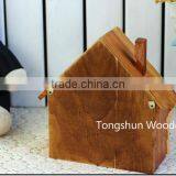 Home Decoration Retro Small Wood House Wooden Storage Box Flower Pots Racks on Wall thumbnail-4
