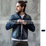 Top Design Custom Two Pocket Metal Button Plain Unisex Denim Jacket For Men And Women thumbnail-4