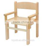 Children's Furniture Solid Beech Wood Child Chair Children's Chairs With Armrests Natural Varnish Kid Chair thumbnail-2