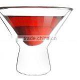 Double Wall Glass Goblet Glass Red Wine Cups Wine Glasses thumbnail-1