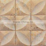 MM-CV305 Modern Cheap Natural Stone High Quality Flower Beige Marble Mosaic thumbnail-1