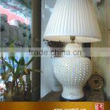 White Ceramic Ginger Jar Lamp thumbnail-4
