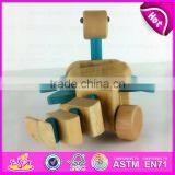 Walk-a-long Dinasour Push&pull Wooden Toy for Kids W05B101 thumbnail-4