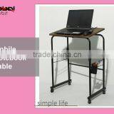 Workstation Steel Frame Rolling Computer Desk With Silding Keyboard Shelf thumbnail-5