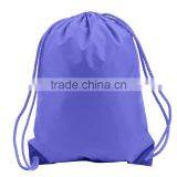 2016 Wholesale Promotion Basic Sport Drawstring Bag With Outer Mesh Pocket thumbnail-3