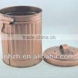 Metal Colored Trash Can Painting Colored Trash Can With Lid thumbnail-2