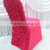 Top Selling--2PCS 13 Colors Elastic Spandex Banquet Chair Cover With Satin Rosette Back For Wedding Party Hotel Decoration thumbnail-2