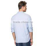 Turn-down Collar Blank Slim Fit Shirts Cotton Long Sleeve Casual Shirts for Men thumbnail-5