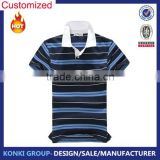 Navy blue and black and white striped man polo shirt to UK france USA