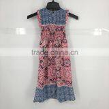 Girl Stock Floral Sleeveless Print Long Casual Dress thumbnail-5