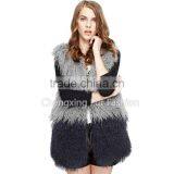 CX-G-B-83E Fashion Hot Selling 2016 Sleeveless Mongolian Lamb Fur Vest