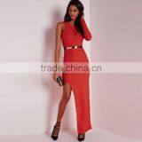 2016 Evening Party Long Red Plain Frog Cocktail Dress thumbnail-4