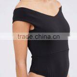 OEM Service Custom Design Women Bodysuit Sexy Off Shoulder Cotton&Spandex One Piece Bodysuit Underwear thumbnail-4