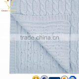 100% Cashmere Knitted Wholesale Baby Blanket thumbnail-4
