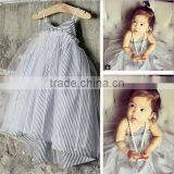 Lace Stripe Summer New Model Girl Latest Kids Party Dresses thumbnail-1