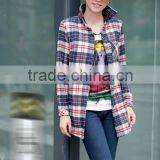 Bulk Wholesale 22 Colors Girl's Plaid Flannel Shirt Female Long-sleeved Plaid Shirt thumbnail-6