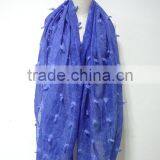 New Fashion Custom Cutting Pattern Plain Dyed Linon Viscose Hijab Scarf in Stock thumbnail-4