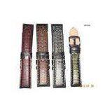 18 - 24mm Black / Brown Oil Leather Wrist Watch Straps, Leather Watchbands 4.00 Thickness thumbnail-1