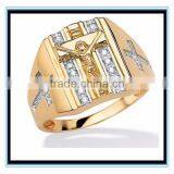 Plated Gold Alloy Material Wedding Rings XP-PR-835 thumbnail-5