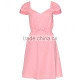 Latest Design Blank Dress .belted Cotton Dress, Women Ladies Casual Long Dress thumbnail-1