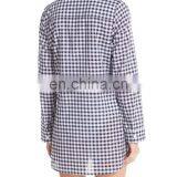 C48 Gingham Cover-Up Boyfriend Beach Shirts Women Long Sleeve thumbnail-3