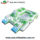 Floating Water Lounge Raft Inflatable Swimming Looating Island Inflatable Water Floating Bar With Tent thumbnail-1