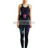 Wholesale New Style Custom Printing Sublimation 4 Needles 6 Thread Women Yoga Set thumbnail-3