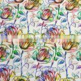 Digital Printed Rayon Fabric With Chromatic Roses
