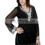 Georgette Beaded Tunic Top Exporters thumbnail-1
