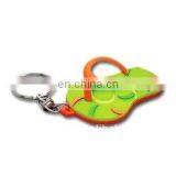 Slipper-shape Custom Embossed Logo Soft Pvc Plastic Keyring,rubber Keychain