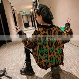 Girls' Plush Sweater Autumn / Winter 2020 New Leopard Top Medium and Large Children's Thickened Winter Sweater thumbnail-3