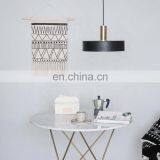 Northern European Black Wavy Design Floor Mat Boho Basket Arabic Tapestry Hand Knotted Tassels White Wall Hanging Tapestry thumbnail-6