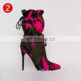 Spring/Autumn New High Heels 11cm Stilettos Fashion Camouflage Ankle Boots Shoes Woman Lace Up Sexy Night Club Boots Chic thumbnail-6
