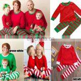 Xmas Kids Adult Family Matching Christmas Deer Striped Pajamas Sleepwear Nightwear Pyjamas Bedgown Sleepcoat Nighty 3colors thumbnail-3