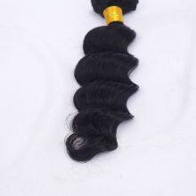 Natural Black Loose Deep Wave Human Hair Bunldes Hair Extensions thumbnail-3