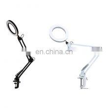 Tonghua New Round Lamp Holder LED Foldable Eye-propection Iron Reading Desk Fixed USB Port Table Light thumbnail-1