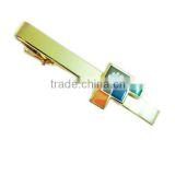 High quality tie clip, square diamond, highly polished